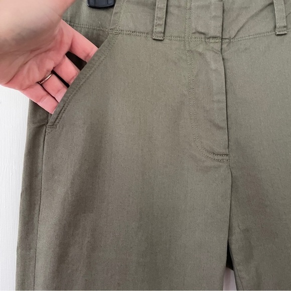 Veronica Beard Army Green Coach Cuffed Pants - Picture 10 of 11